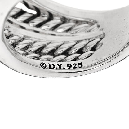 David Yurman Sterling Silver 15mm Wide Crossover Cable Ring 54 7 4 of 4