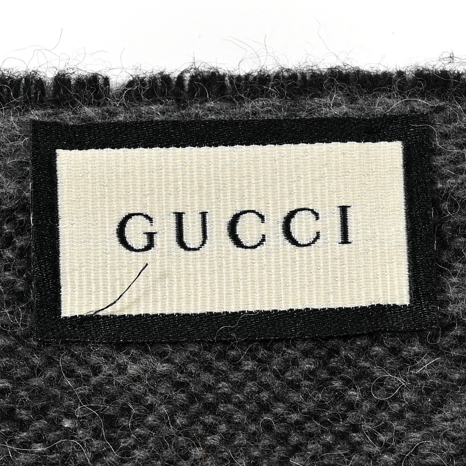Gucci Wool Angora Monogram Web New Nikky Scarf Lead Dark Green 3 of 4