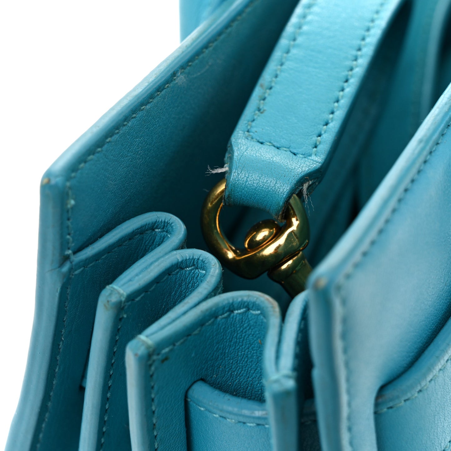 Calfskin Nano Sac De Jour Turquoise