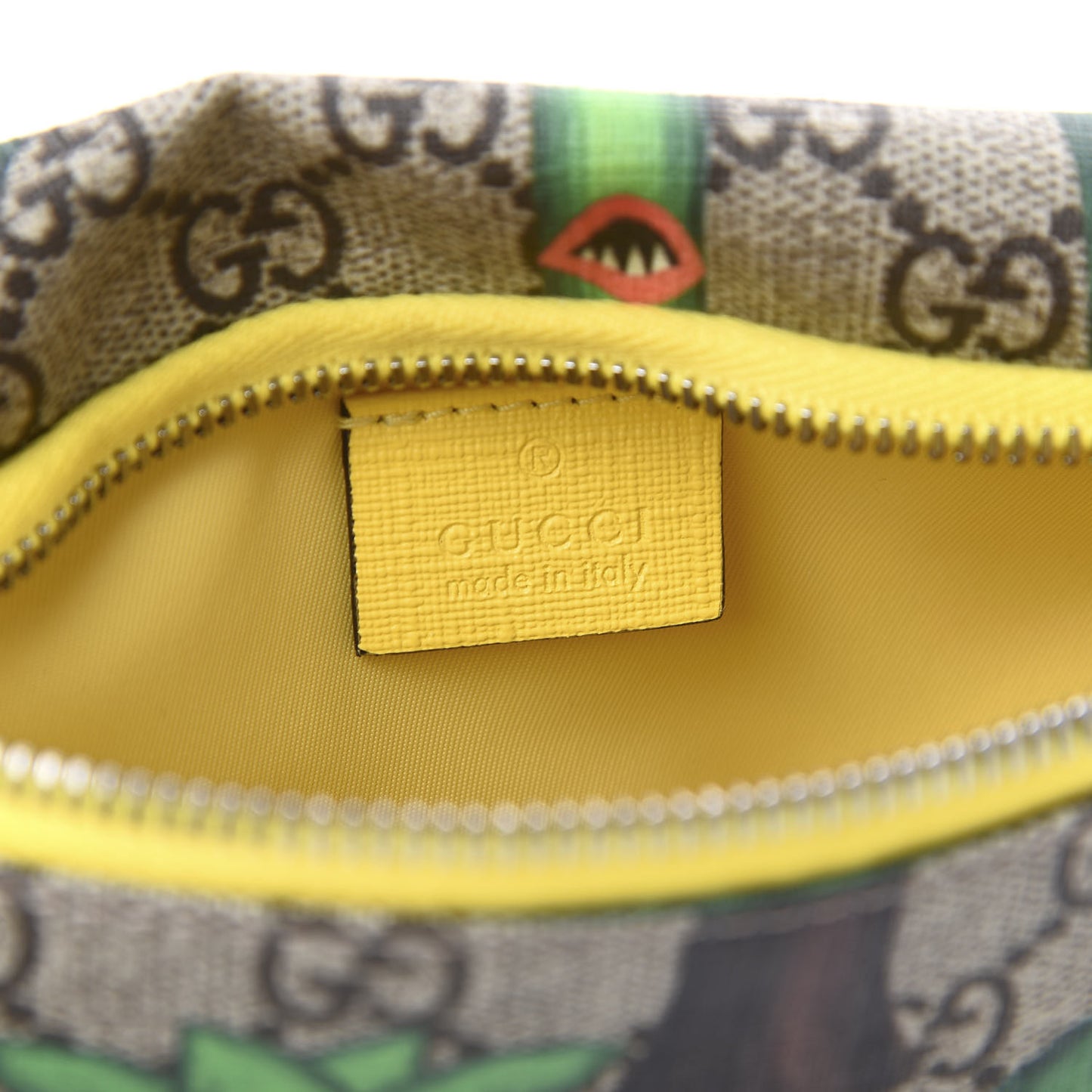 GG Supreme Monogram Smiling Plants Childrens Belt Bag Multicolor