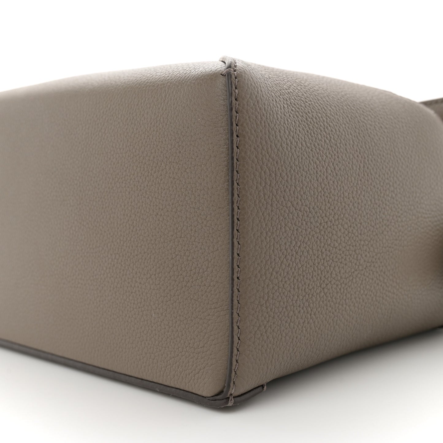 Soft Grained Small Puzzle Edge Bag Taupe