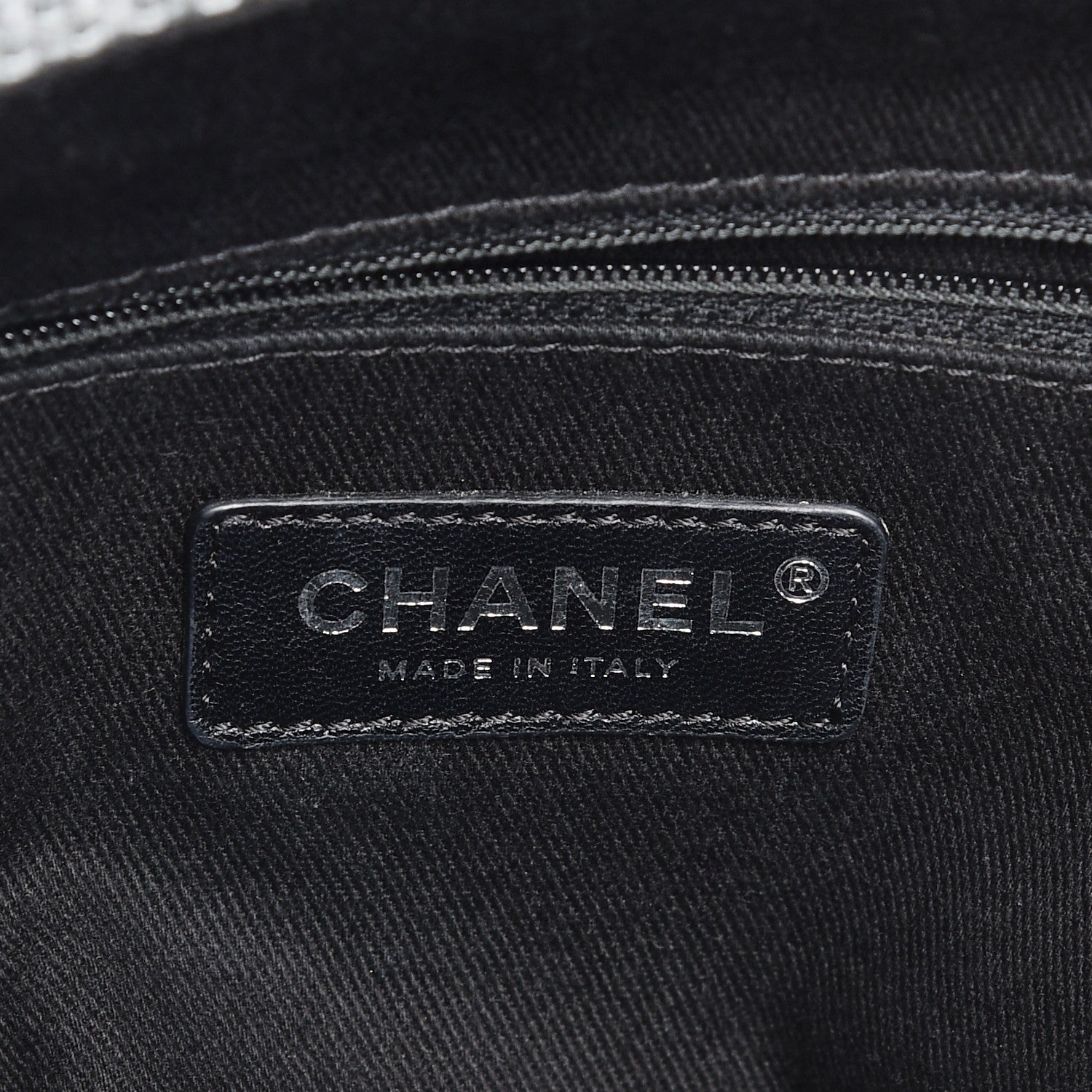 Chanel Canvas Large Deauville Tote Grey 7 of 12