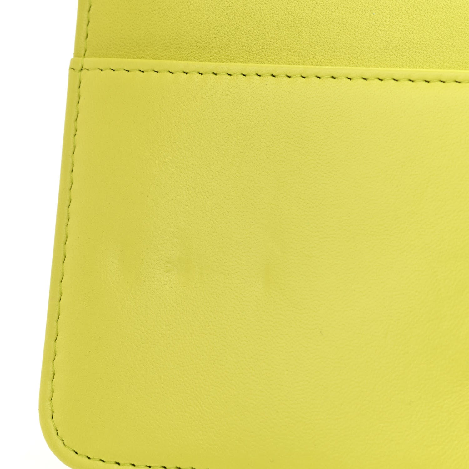 Chanel Lambskin Stitched Pop Stitches Wallet On Chain WOC Yellow 7 of 11