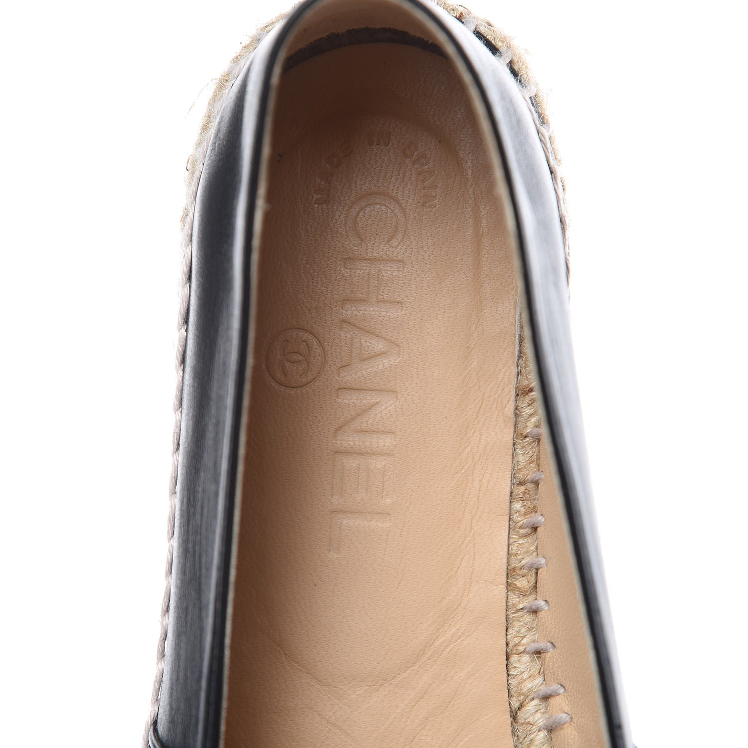 Chanel Lambskin CC Espadrilles 36 Black 6 of 9