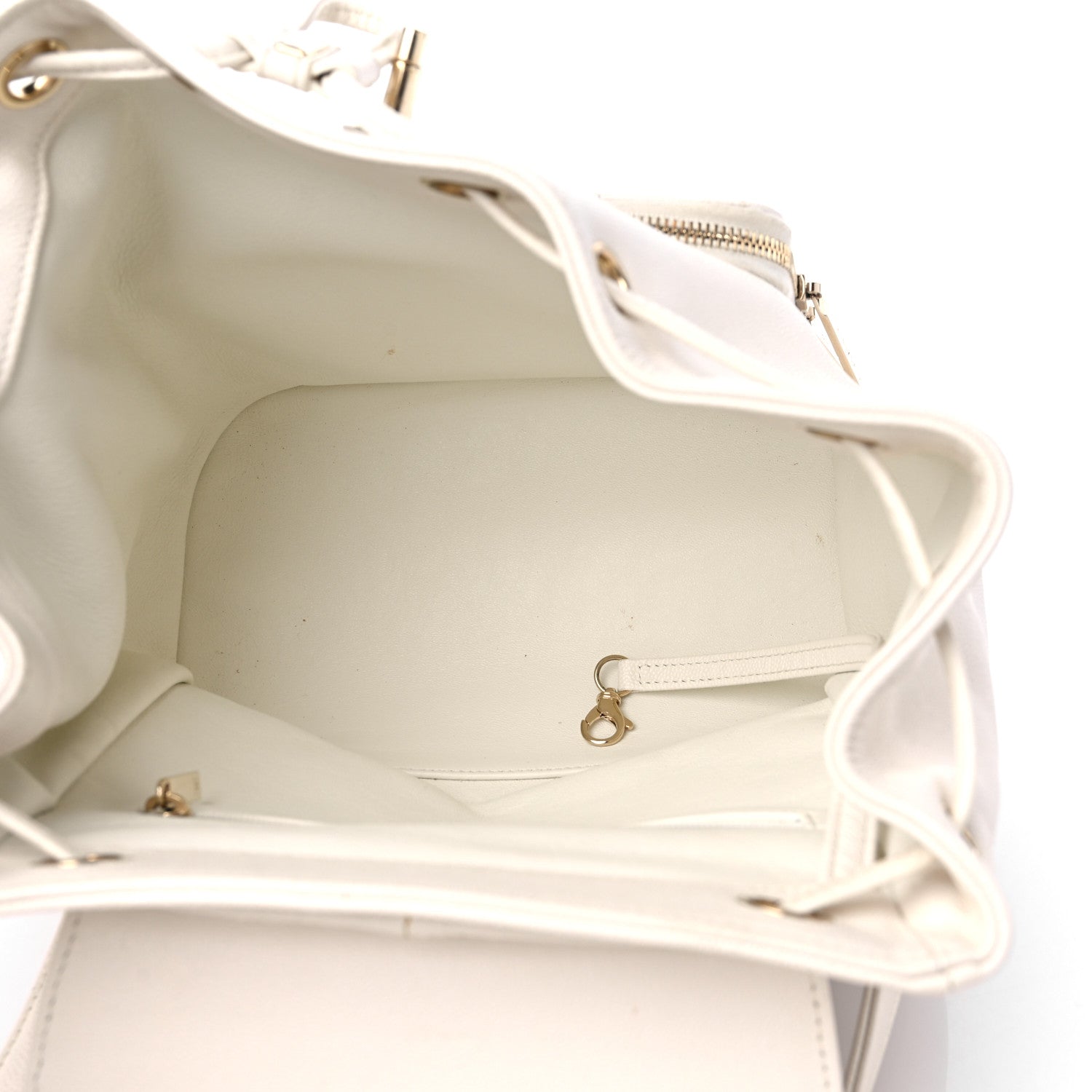 Chanel Caviar Quilted Business Affinity Backpack White 5 of 10