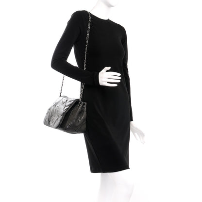 Chanel Iridescent Calfskin Glint Accordion Flap Black 2 of 8