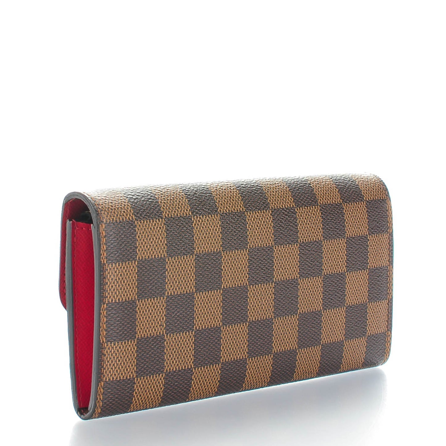 Damier Ebene Emilie Wallet Red