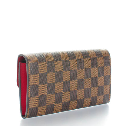Louis Vuitton Damier Ebene Emilie Wallet Red 3 of 7