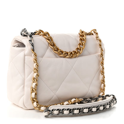 Chanel Lambskin Quilted Medium Chanel 19 Flap White 3 of 11