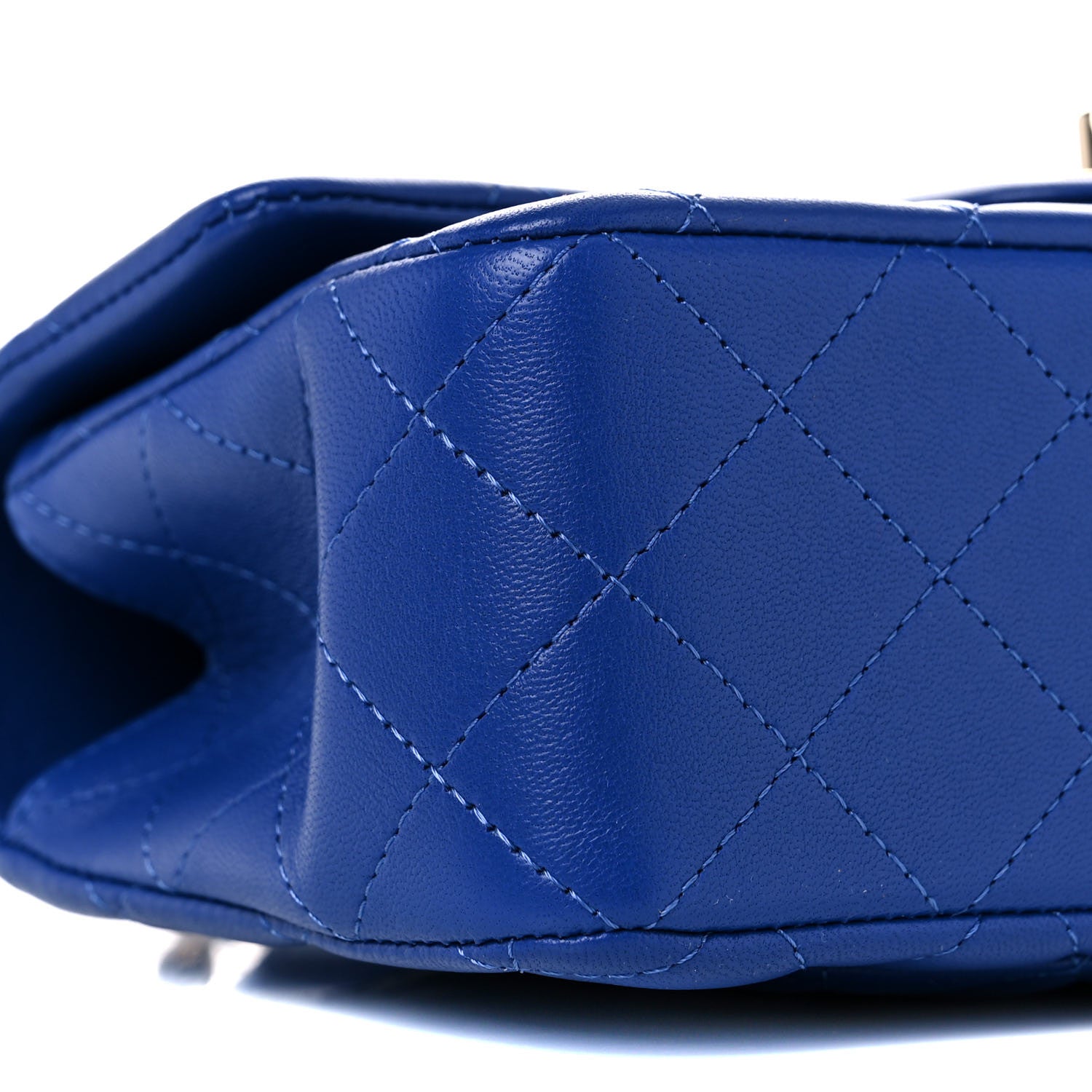 Chanel Lambskin Quilted Mini Top Handle Rectangular Flap Dark Blue 5 of 10