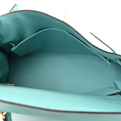 Hermes Togo Kelly Retourne 32 Bleu Atoll 7 of 17