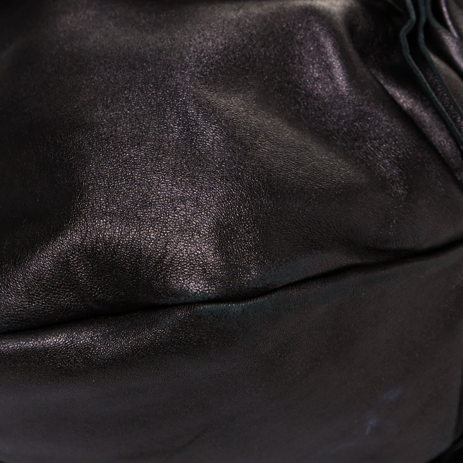 Prada Metallic Nappa Ruffle Hobo Grafite Mordore 10 of 15