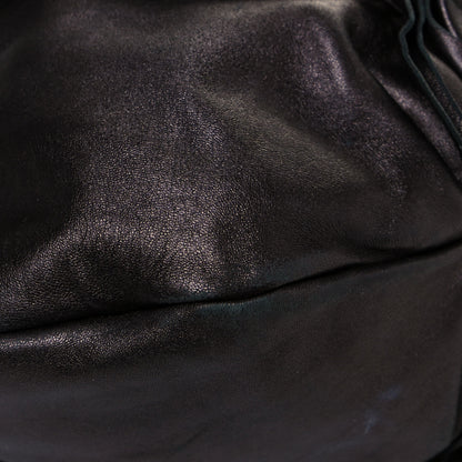 Prada Metallic Nappa Ruffle Hobo Grafite Mordore 10 of 15