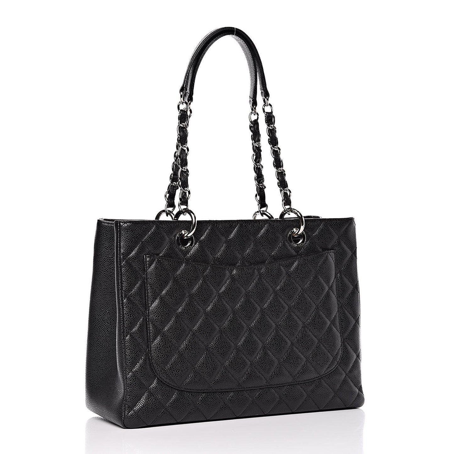 Caviar Quilted Grand Shopping Tote GST Black