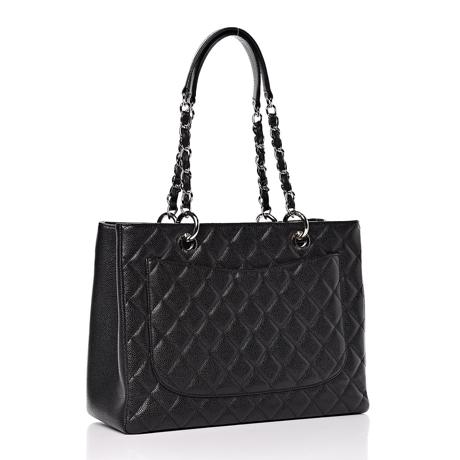 Chanel Caviar Quilted Grand Shopping Tote GST Black 4 of 11