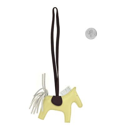 Hermes Milo Lambskin Grigri Rodeo Horse Bag Charm PM Jaune Bourgeon Bleu Brume Rouge Sellier 2 of 3