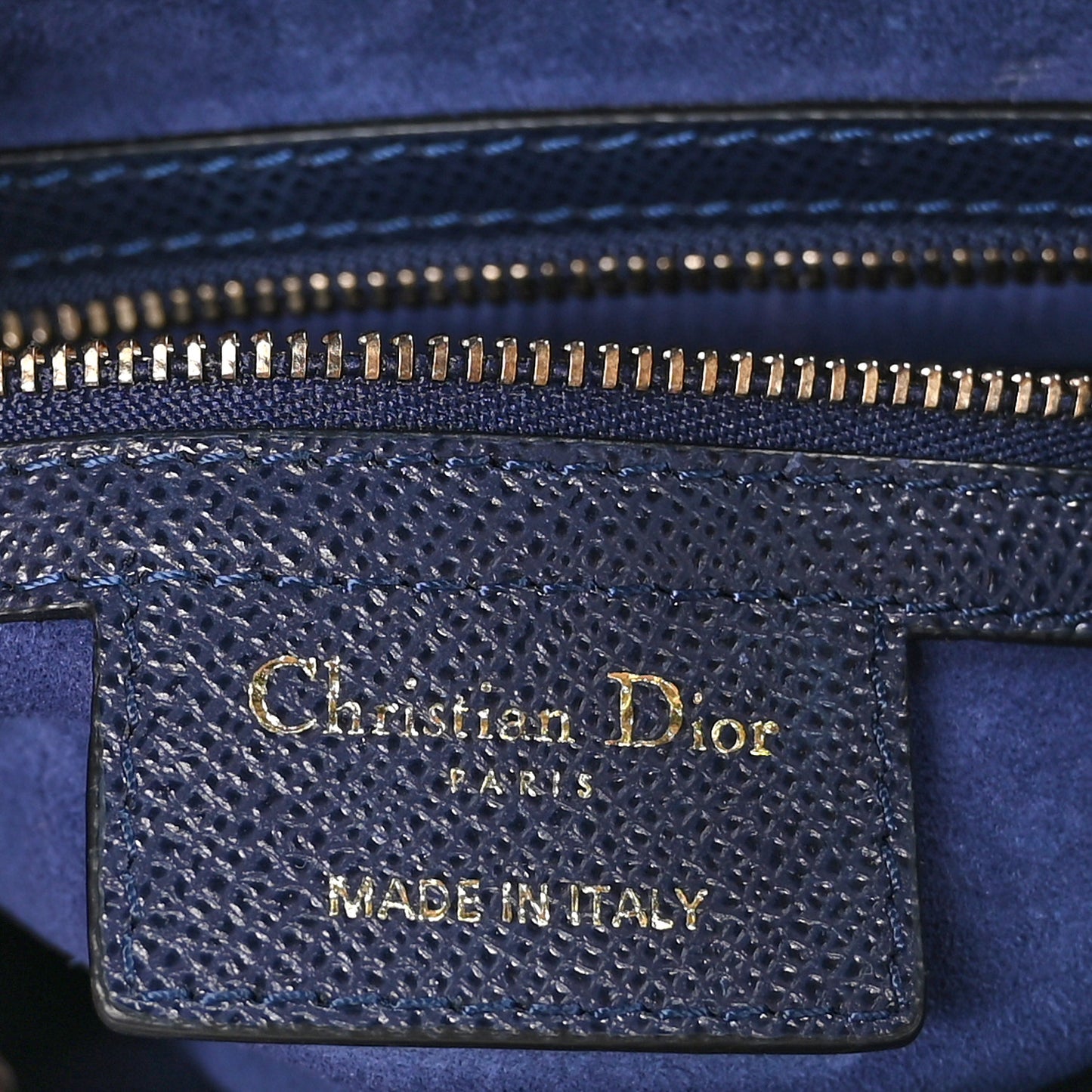 Grained Calfskin Saddle Bag Navy