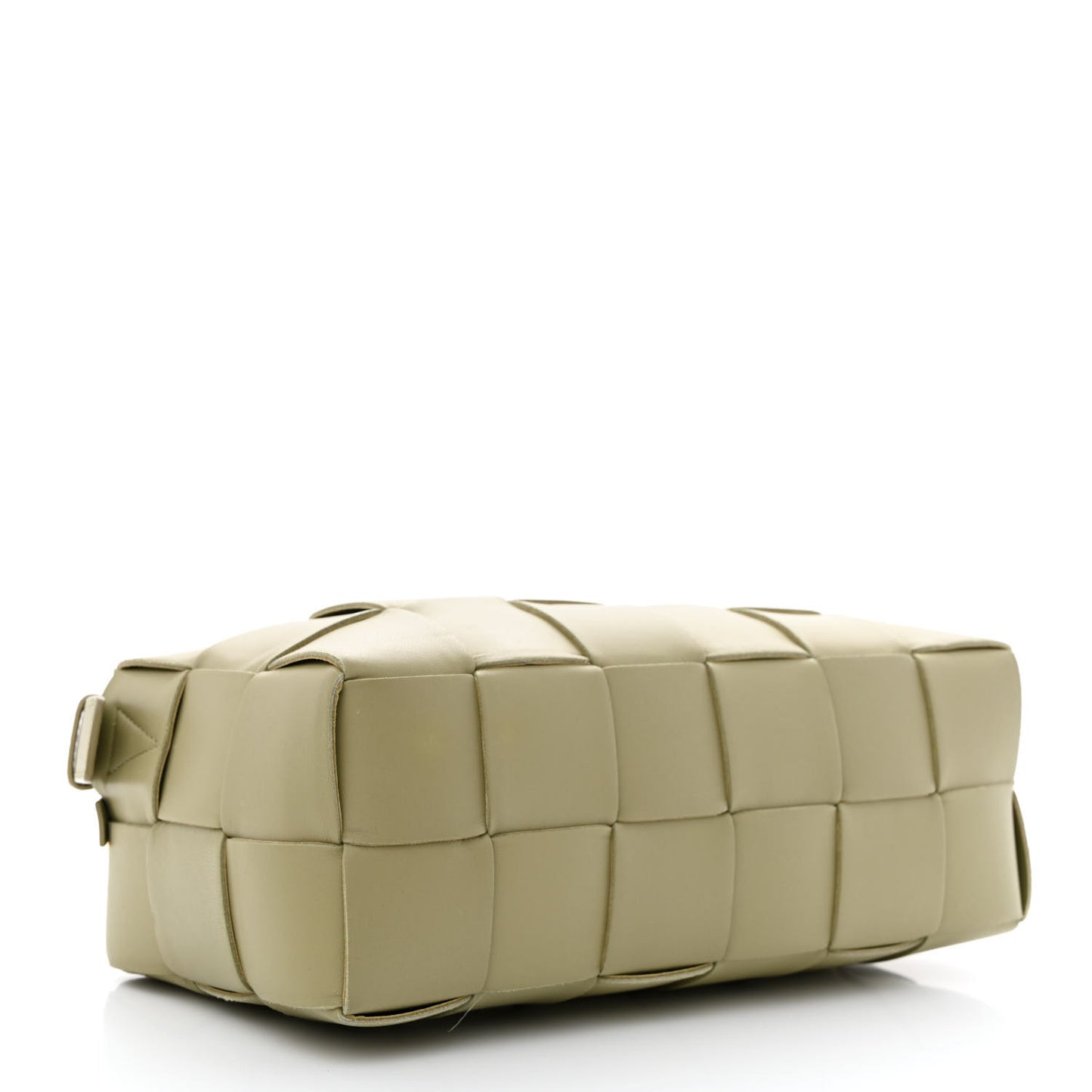 Lambskin Maxi Intrecciato Brick Cassette Bag Beige