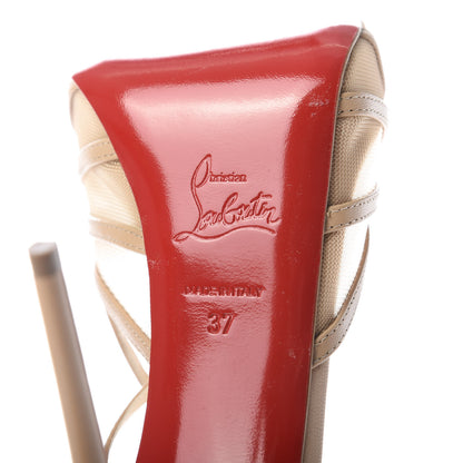 Christian Louboutin Kid Rete Filamenta 120 Platform Sandals 37 Nude 8 of 9