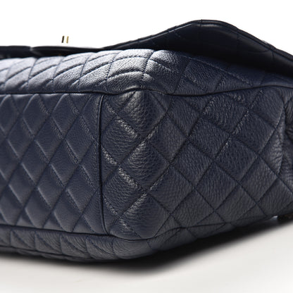 Chanel Calfskin Quilted Small XXL Travel Flap Bag Navy 9 of 10