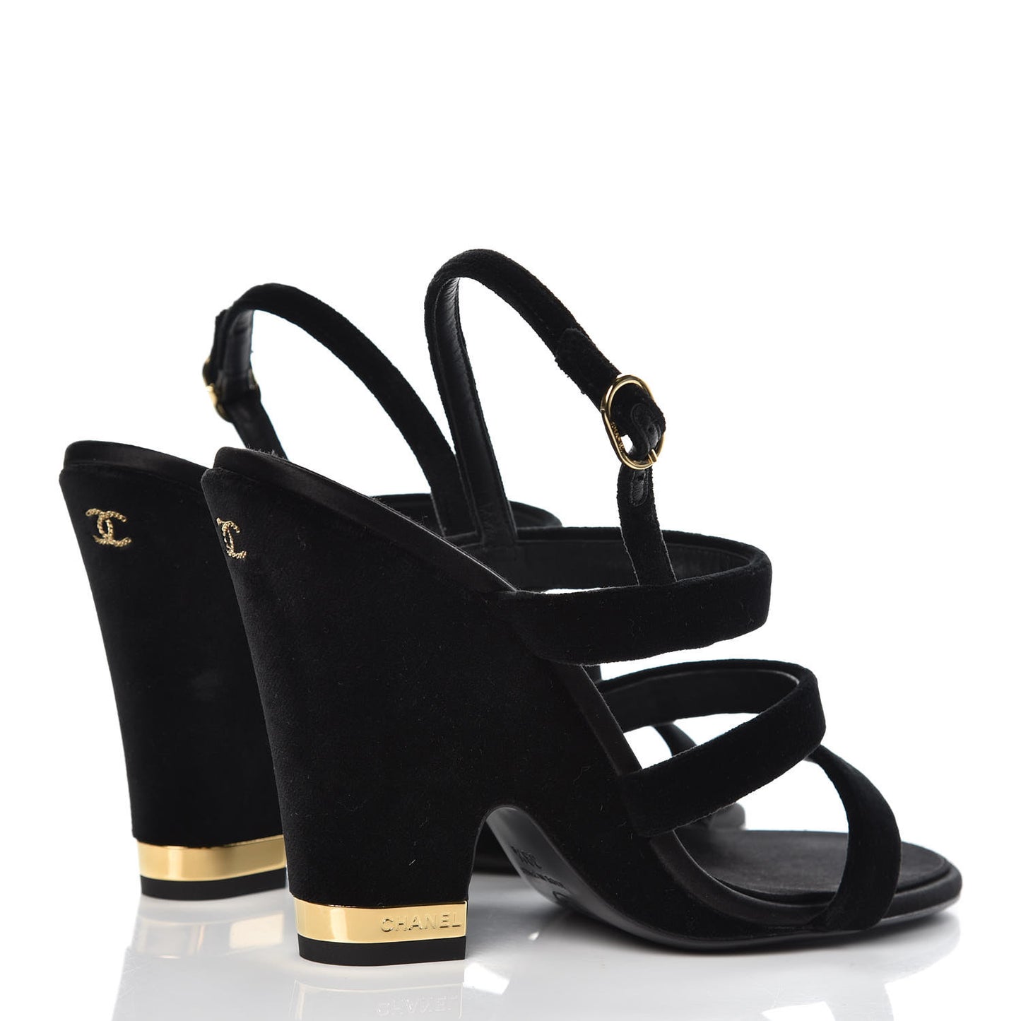Velvet CC Sandals 39.5 Black