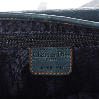 Christian Dior Calfskin Gaucho Saddle Bag Blue 6 of 15