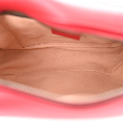 Gucci Calfskin Matelasse Small GG Marmont Chain Shoulder Bag Hibiscus Red 5 of 11