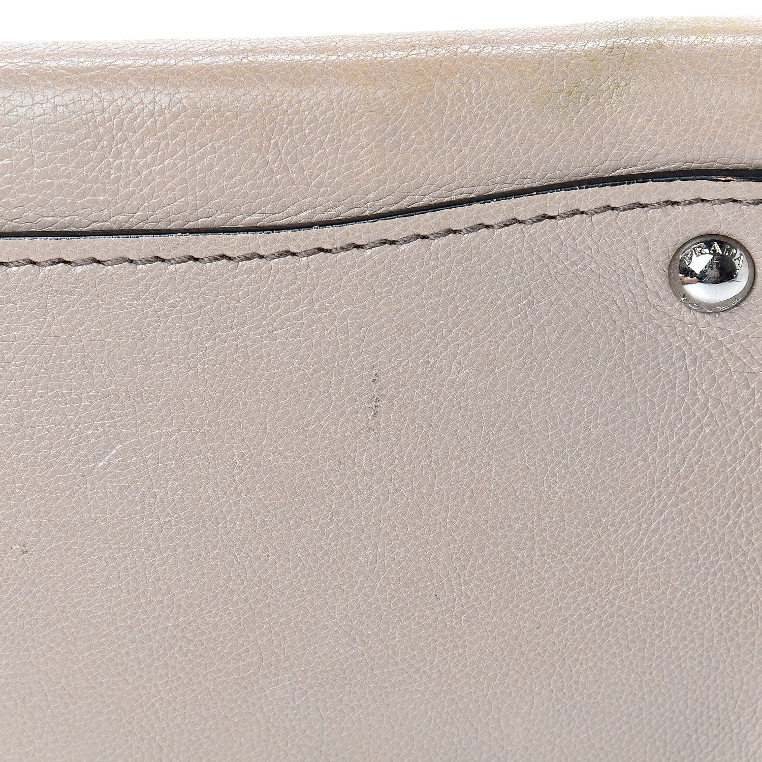 Prada Glace Calf Suede Twin Pocket Tote Pomice 14 of 21