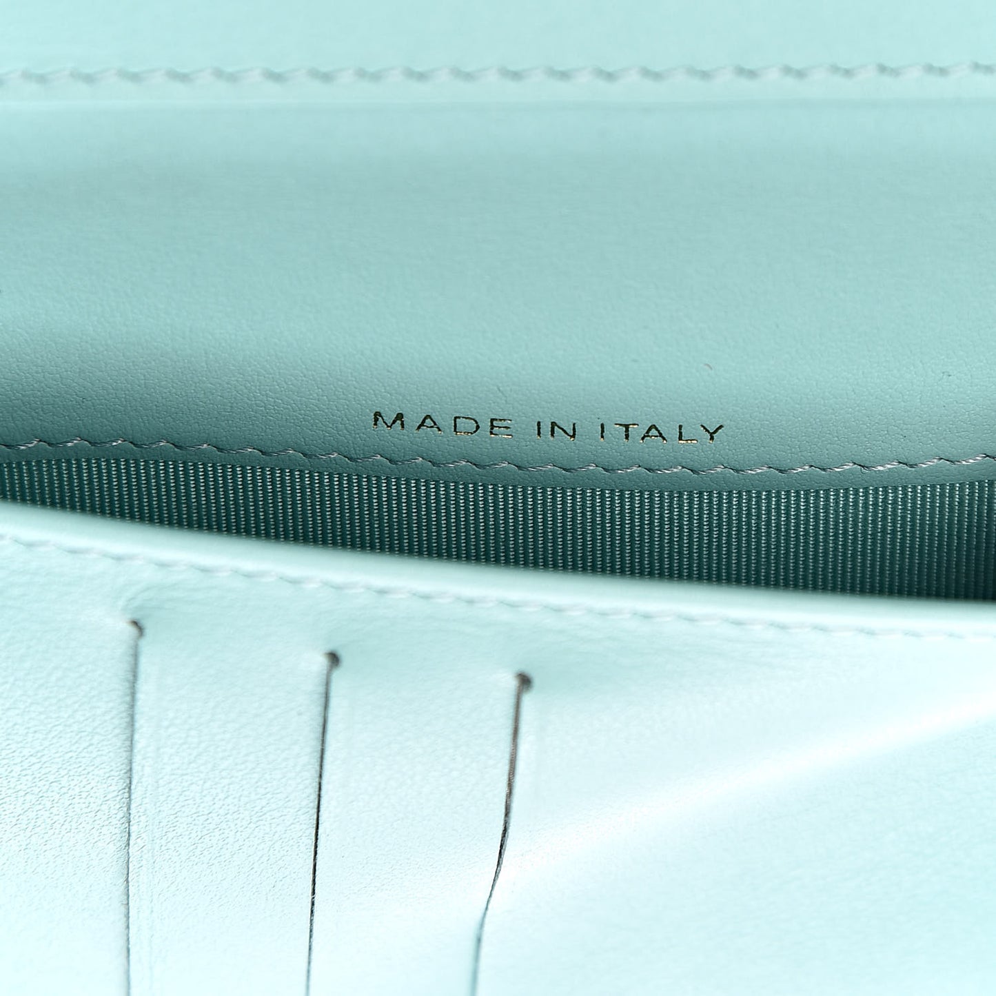 Caviar Quilted Medium Flap Wallet Light Blue