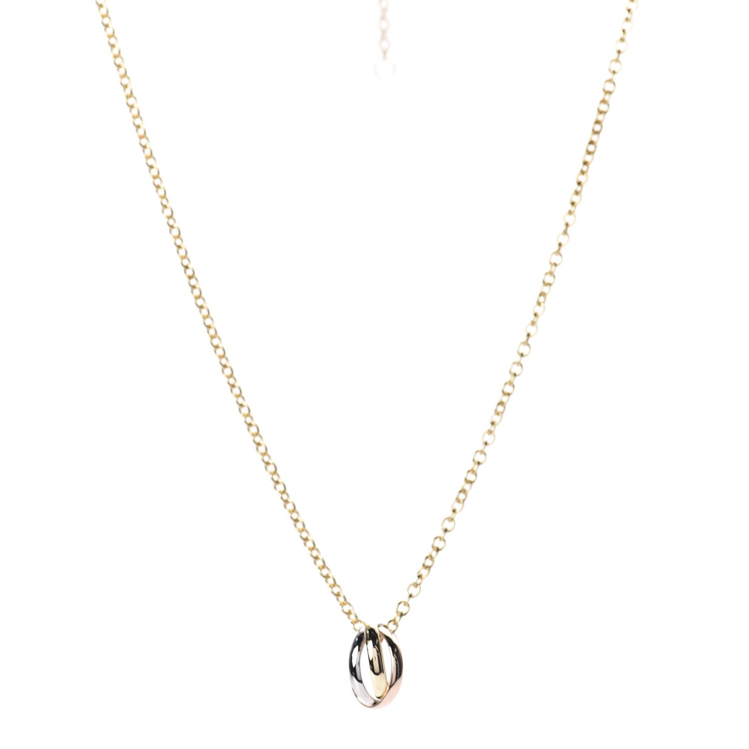 Cartier 18K Pink Yellow White Gold Baby Trinity Pendant Necklace 1 of 5