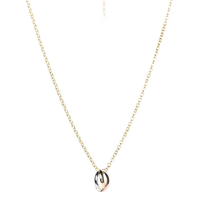 Cartier 18K Pink Yellow White Gold Baby Trinity Pendant Necklace 1 of 5