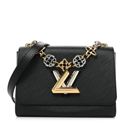 Louis Vuitton Epi Twist Flowers Chain Shoulder Bag MM Black 1 of 9