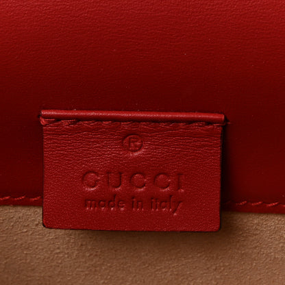 Gucci Calfskin Super Mini Sylvie Chain Shoulder Bag Hibiscus Red 6 of 10