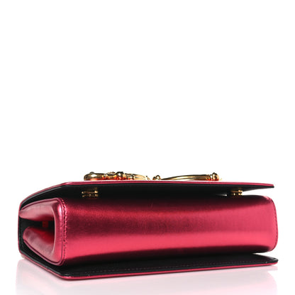 Dolce & Gabbana Metallic Calfskin DG Girls Shoulder Bag Red 5 of 9