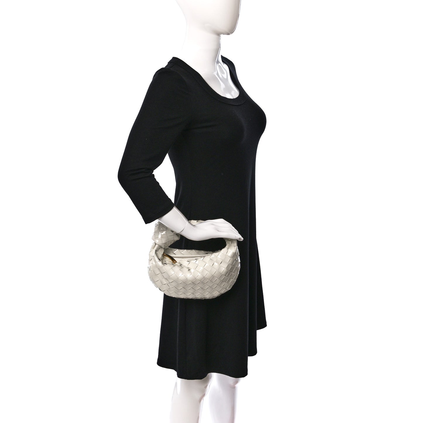 Patent Nappa Intrecciato Mini Jodie White