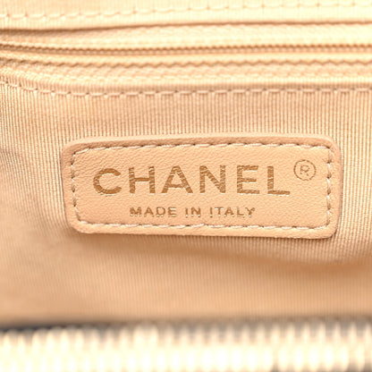 Chanel Calfskin Quilted In The Mix Shopping Tote Beige Black 6 of 14