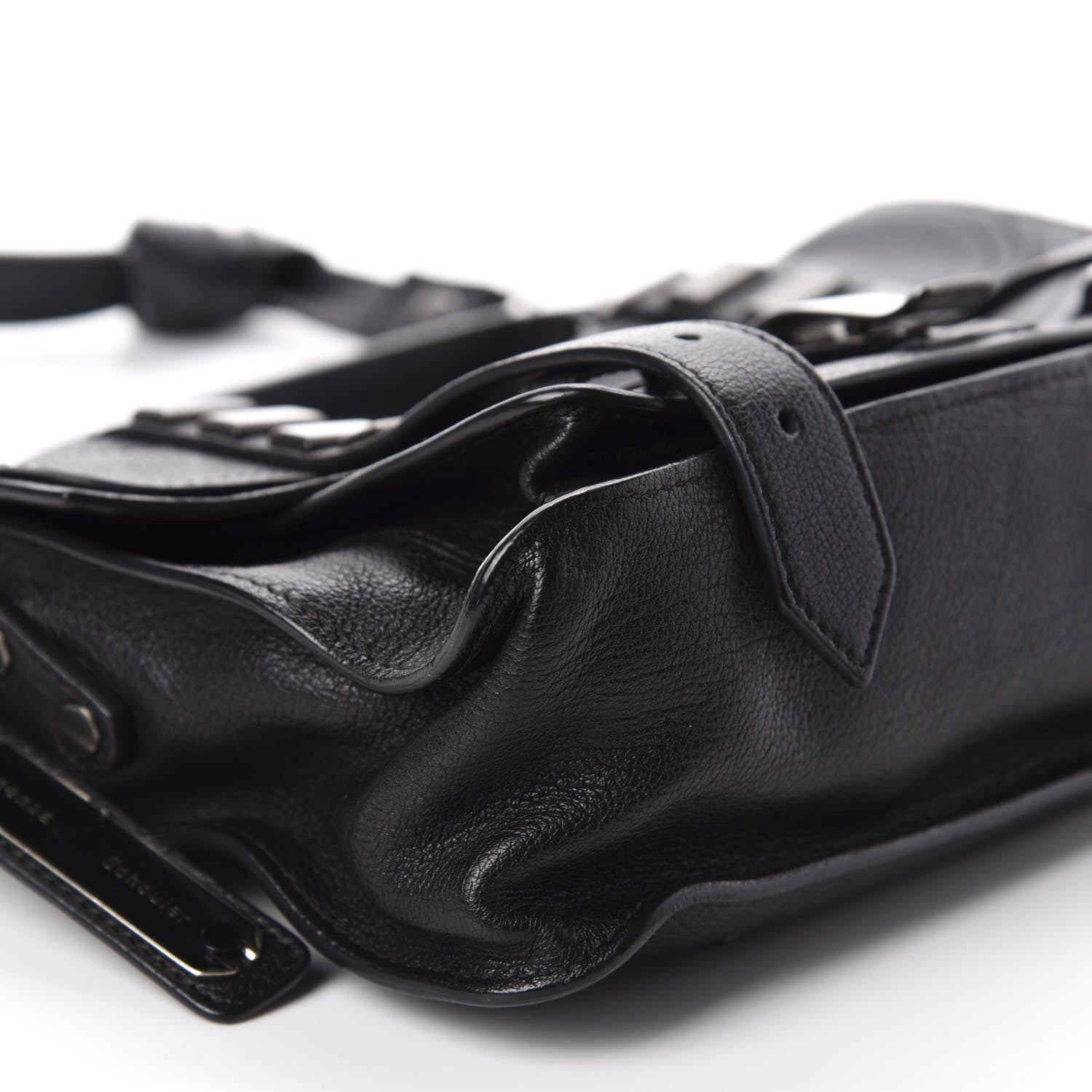 Proenza Schouler Lambskin Stud Tiny PS1 Satchel Black 6 of 11