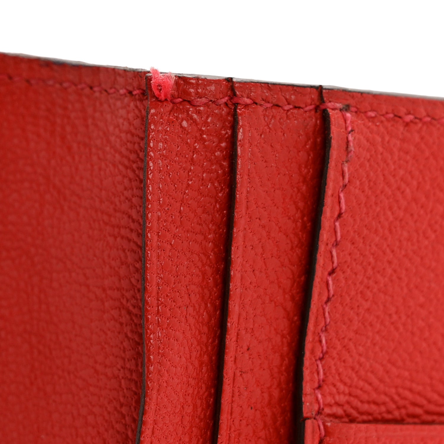 Hermes Shiny Alligator Bearn Wallet Geranium 8 of 12
