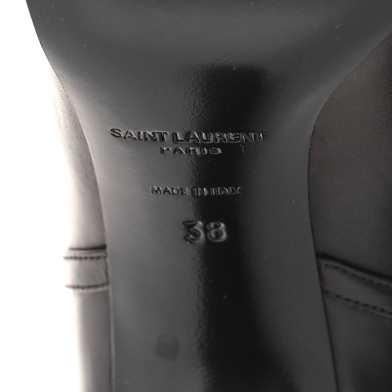Saint Laurent Jane 90 Knee High Boots 38 Mocaccino 7 of 7