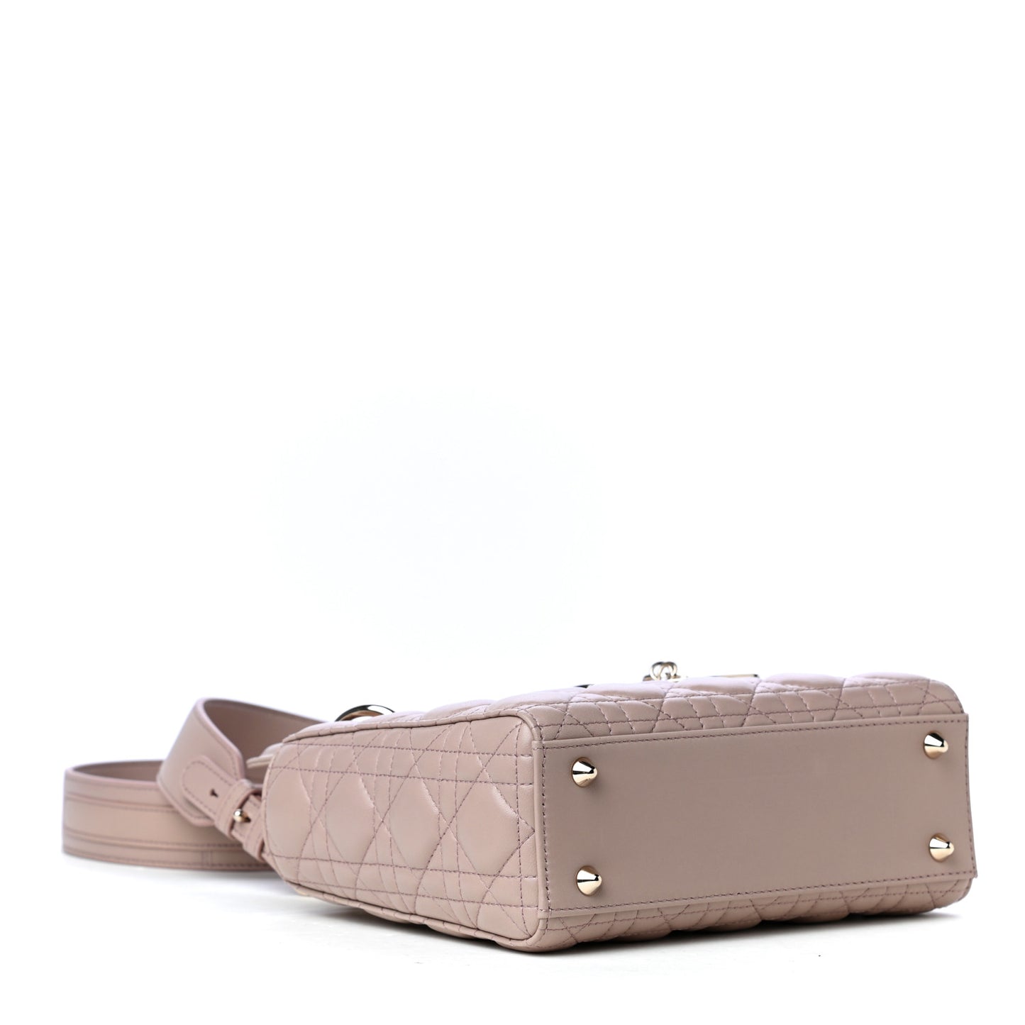 Lambskin Cannage Small Lucky Badges My Lady Dior Taupe