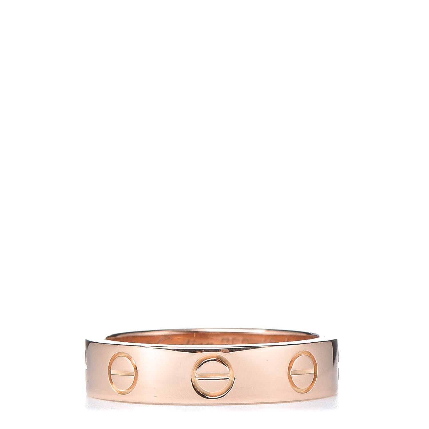 Cartier 18K Pink Gold Diamond 4mm LOVE Wedding Band Ring 46 3.75 3 of 5