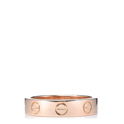 Cartier 18K Pink Gold Diamond 4mm LOVE Wedding Band Ring 46 3.75 3 of 5