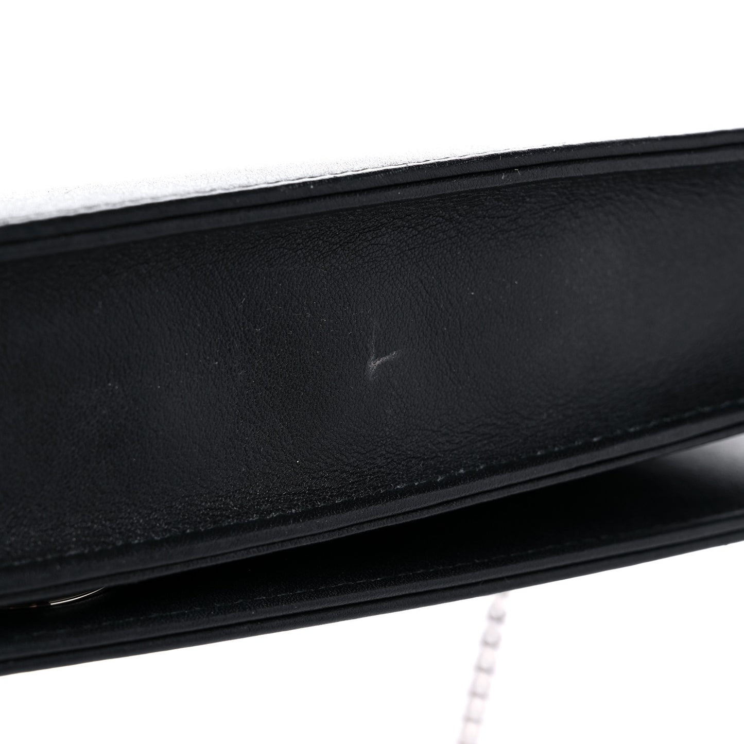 Calfskin Paradise Diorama Croisiere Chain Wallet Black