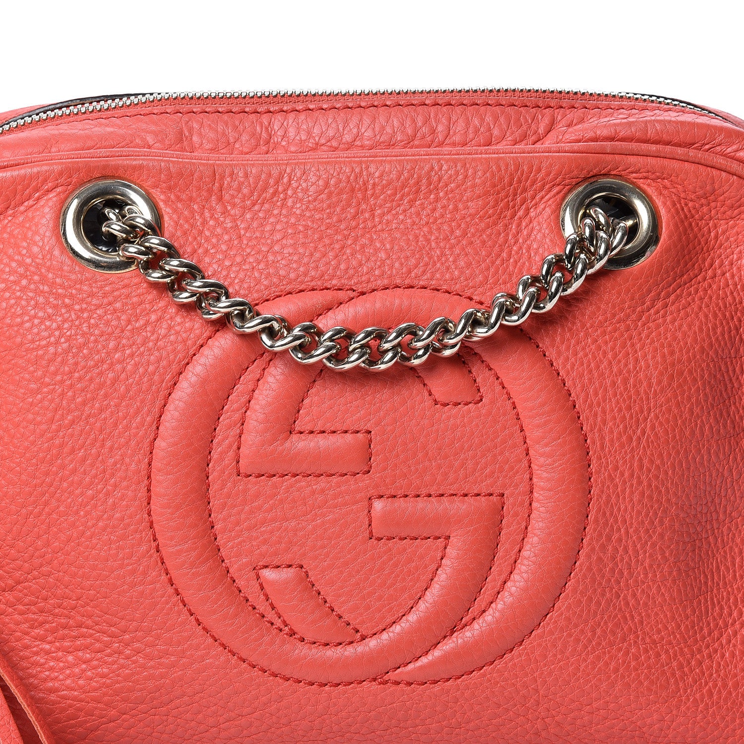 Gucci Pebbled Calfskin Small Soho Bowler Begonia Pink 8 of 10