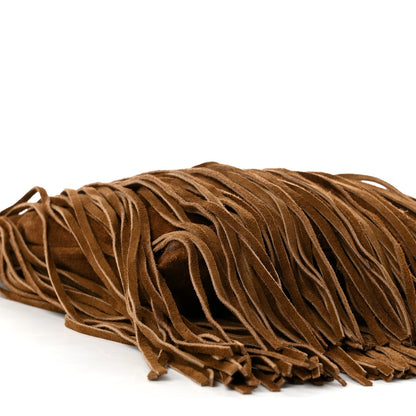 Saint Laurent Suede Calfskin Small Grace Fringed Hobo Bag Light Ocre 9 of 10