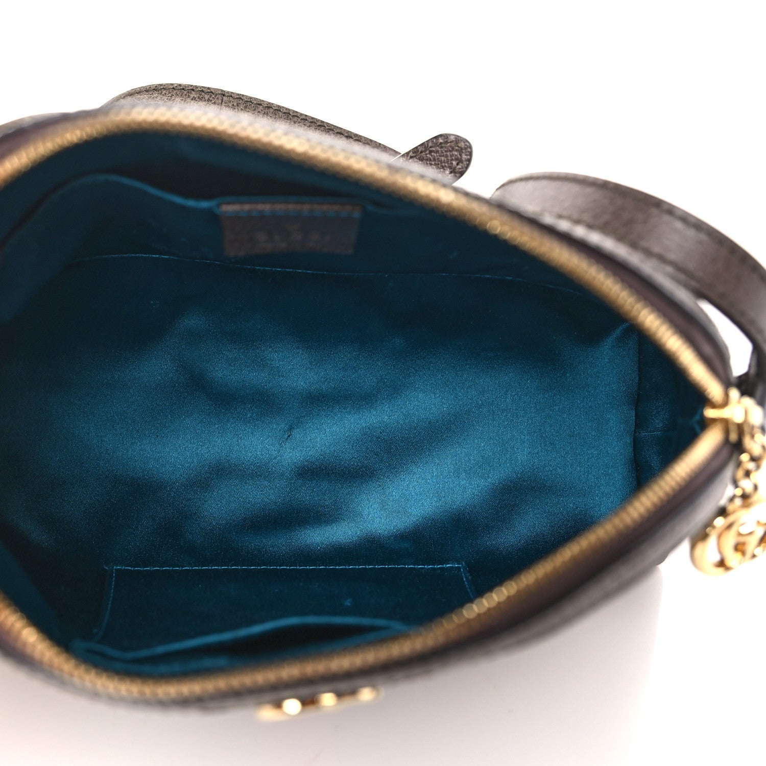 Gucci GG Supreme Monogram Textured Dollar Calfskin Web Small Ophidia Dome Shoulder Bag Beige Ebony New Acero 5 of 9