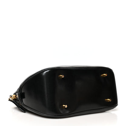 Burberry Bridle Calfskin House Check Small Orchard Bowling Bag Black 4 of 11