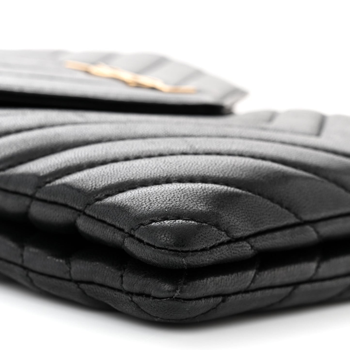 Lambskin Quilted Double Flap Bag Black