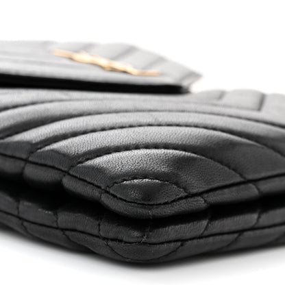 Saint Laurent Lambskin Quilted Double Flap Bag Black 9 of 10