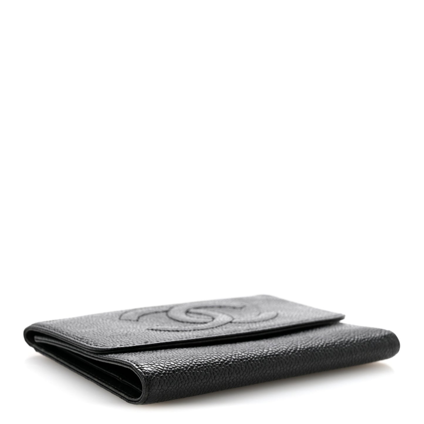 Caviar Timeless CC Compact Wallet Black